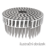 15° Plastic coil nails 25 x 60 ring AISI304 lens head