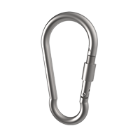 Carabiner DIN 5299D with lock nut