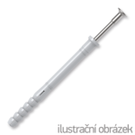 Hammer-in plug 6x25 mm flat head, nylon