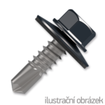 roofing screw 4.8x20,painted head with EPDM washer,RAL7016