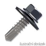 roofing screw 4.8x20,painted head with EPDM washer,RAL7024