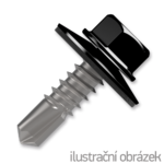 roofing screw 4.8x35,painted head with EPDM washer,RAL9005