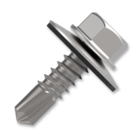 Roofing screws with EPDM washer