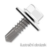 roofing screw 4.8x20,painted head with EPDM washer,RAL9010
