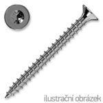 Chipboard screw 4x60, countersunk head TX 20, stainless steel A2, Full thread