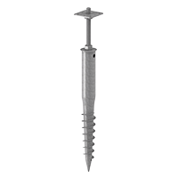 Ground screw with adjustable pillar base