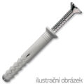 Hammer-in plug 10x180 mm countersunk head, polypropylene - 1/2