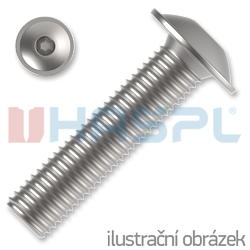 hexagon socket button head screw ISO 7380-2 cl. 10.9 M4x25mm, with flange, galvanized