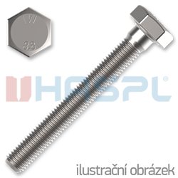 Hexagon head bolt DIN 933, M8x45, full thread, A2