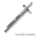 Ceiling anchor, steel, HKN 6x40, white galvanized - 1/2