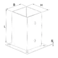 Post holder - square 100x100x150 - 3/3