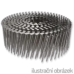 Coil nails 16° 3,8 x 130, smooth, flat coil, bright