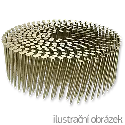 Coil nails 16° 3,1 x 80 mm ring, flat coil, EG12µ