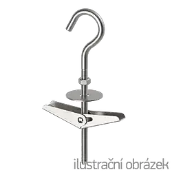 Spring toggle HSD-C M4, with cup hook, white galvanized - 1