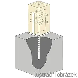 Anchor base to concrete type T 100x100x4,0 - 2