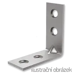 Reinforced angle bracket 90° Type 4 for furniture 16x35x35x1,5 - 1