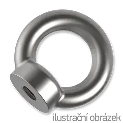 Lifting eye nut M10, white galvanized, DIN 582