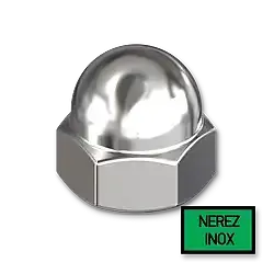 Hexagon domed cap nut M5, stainless steel A2, DIN 1587