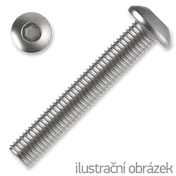 Hexagon socket button head screw M8x16, cl.10.9, white galvanized, ISO 7380-1