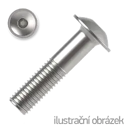 Hexagon socket button head screw M8x40, with collar, cl.10.9, white galvanized, ISO 7380-2