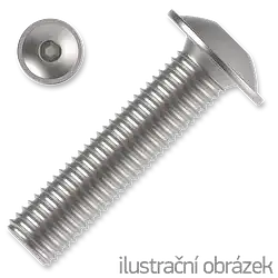 Hexagon socket button head screw M8x16, with collar, cl.10.9, white galvanized, ISO 7380-2