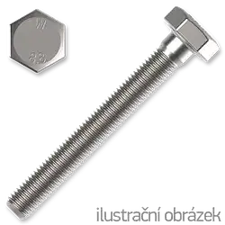 Hexagon head bolt M12x30, cl.8.8, white galvanized, DIN 933