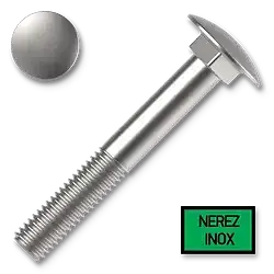 Carriage bolt M6x80, stainless steel A2, DIN 603
