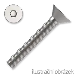 Hexagon socket countersunk head screw M8x30, cl.10.9, white galvanized, DIN 7991
