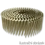 Coil nails 16° 3,1 x 80 mm ring, flat coil, EG12µ