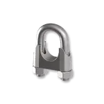 Wire rope clip for rope Ø 30 mm, white galvanized, DIN 741
