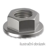 Hexagon flange nut with serration M10, cl.8, white galvanized, DIN 6923