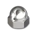Hexagon domed cap nut M12, cl.6, white galvanized, DIN 1587