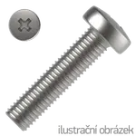 Pan head cross recessed screw Phillips M6x16, cl.4.8, white galvanized, DIN 7985