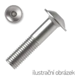 Hexagon socket button head screw M8x50, with collar, cl.10.9, white galvanized, ISO 7380-2
