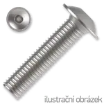Hexagon socket button head screw M10x35, with collar, cl.10.9, white galvanized, ISO 7380-2