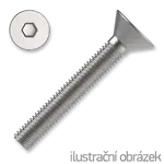 Hexagon socket countersunk head screw M10x20, cl.10.9, white galvanized, DIN 7991