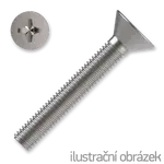 Cross recessed countersunk head screw Phillips M6x12, cl.4.8, white galvanized, DIN 965