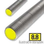 Threaded rod M18x1000, cl.8.8, white galvanized, DIN 975